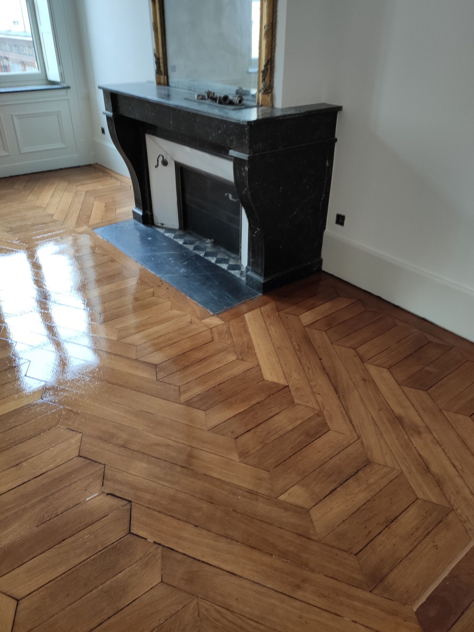 Restauration parquet chene XVIII&egrave;me si&egrave;cle NANCY Vieille Ville Mirecourt